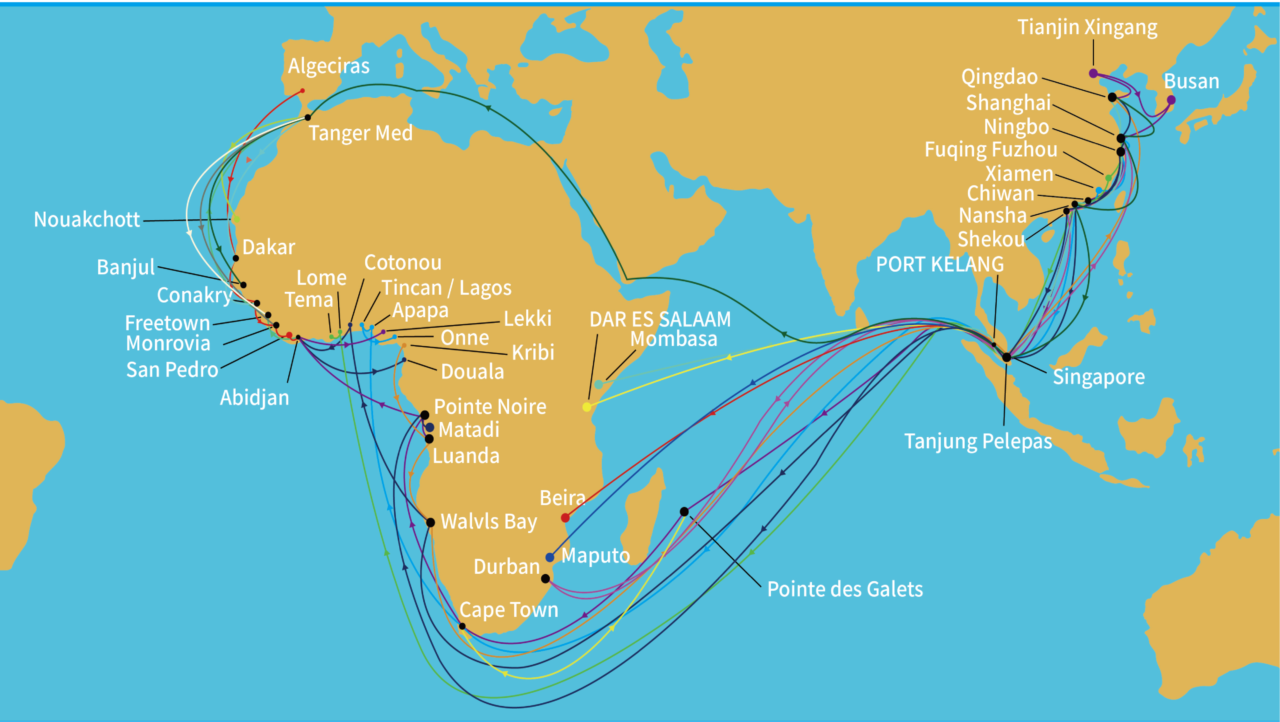 Índice de Taxa de Frete Marítimo China-África v5 2026 | 46 portas FCL/LCL/Break Bulk Q3